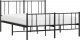 vidaXL vidaXL Metalowa rama łóżka z wezgłowiem i zanóżkiem, czarna, 135x190cm 3