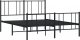 vidaXL vidaXL Metalowa rama łóżka z wezgłowiem i zanóżkiem, czarna, 135x190cm 5