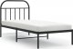 vidaXL vidaXL Metalowa rama łóżka z wezgłowiem, czarna, 90x190 cm 2
