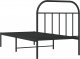 vidaXL vidaXL Metalowa rama łóżka z wezgłowiem, czarna, 90x190 cm 8