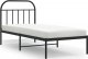 vidaXL vidaXL Metalowa rama łóżka z wezgłowiem, czarna, 90x200 cm 2