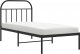 vidaXL vidaXL Metalowa rama łóżka z wezgłowiem, czarna, 90x200 cm 4