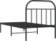vidaXL vidaXL Metalowa rama łóżka z wezgłowiem, czarna, 90x200 cm 8
