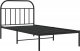 vidaXL vidaXL Metalowa rama łóżka z wezgłowiem, czarna, 100x190 cm 5