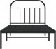 vidaXL vidaXL Metalowa rama łóżka z wezgłowiem, czarna, 100x190 cm 6