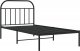 vidaXL vidaXL Metalowa rama łóżka z wezgłowiem, czarna, 100x200 cm 5