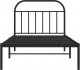 vidaXL vidaXL Metalowa rama łóżka z wezgłowiem, czarna, 100x200 cm 6