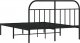 vidaXL vidaXL Metalowa rama łóżka z wezgłowiem, czarna, 140x190 cm 8