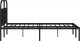 vidaXL vidaXL Metalowa rama łóżka z wezgłowiem, czarna, 150x200 cm 7
