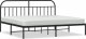 vidaXL vidaXL Metalowa rama łóżka z wezgłowiem, czarna, 193x203 cm 2