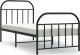 vidaXL vidaXL Metalowa rama łóżka z wezgłowiem i zanóżkiem, czarna, 90x190 cm 2