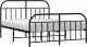 vidaXL vidaXL Metalowa rama łóżka z wezgłowiem i zanóżkiem, czarna, 140x200cm 4