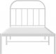 vidaXL vidaXL Metalowa rama łóżka z wezgłowiem, biała, 90x200 cm 6