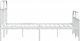 vidaXL vidaXL Metalowa rama łóżka z wezgłowiem i zanóżkiem, biała, 135x190 cm 7