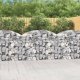 vidaXL vidaXL Łukowaty kosz gabionowy 150x50x100/120 cm, galwanizowane żelazo 1