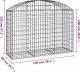 vidaXL vidaXL Łukowaty kosz gabionowy 150x50x100/120 cm, galwanizowane żelazo 4