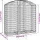 vidaXL vidaXL Łukowaty kosz gabionowy 150x50x140/160 cm, galwanizowane żelazo 5