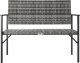 vidaXL vidaXL 2-osobowa ławka ogrodowa, szara, polirattan 3