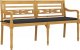 vidaXL vidaXL Ławka Batavia z antracytowy poduszką,150 cm, lite drewno tekowe 3