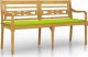 vidaXL vidaXL Ławka Batavia z jasnozielony poduszką,150cm, lite drewno tekowe 2