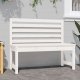vidaXL vidaXL Ławka ogrodowa, biała, 109 cm, lite drewno sosnowe 2