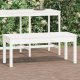 vidaXL vidaXL Ławka ogrodowa, biała, 109x44x45 cm, lite drewno sosnowe 1