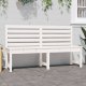 vidaXL vidaXL Ławka ogrodowa, biała, 157,5 cm, lite drewno sosnowe 2
