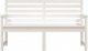 vidaXL Ławka ogrodowa, biała, 159,5x48x91,5 cm, lite drewno sosnowe 4