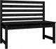 vidaXL vidaXL Ławka ogrodowa, czarna, 109 cm, lite drewno sosnowe 2