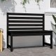 vidaXL vidaXL Ławka ogrodowa, czarna, 109 cm, lite drewno sosnowe 3