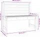 vidaXL vidaXL Ławka ogrodowa, czarna, 109 cm, lite drewno sosnowe 7