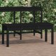 vidaXL vidaXL Ławka ogrodowa, czarna, 109x44x45 cm, lite drewno sosnowe 1