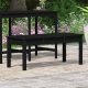 vidaXL vidaXL Ławka ogrodowa, czarna, 109x44x45 cm, lite drewno sosnowe 3