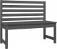 vidaXL vidaXL Ławka ogrodowa, szara, 109 cm, lite drewno sosnowe 2