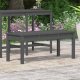 vidaXL vidaXL Ławka ogrodowa, szara, 109x44x45 cm, lite drewno sosnowe 2