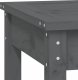 vidaXL vidaXL Ławka ogrodowa, szara, 109x44x45 cm, lite drewno sosnowe 5