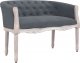 vidaXL vidaXL Ławka, ciemnoszara, 98x56x69 cm, tapicerowana aksamitem 1