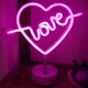 Lampka biurkowa Heckermann Neon LED stojący z podstawką LOVE 2