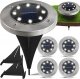Heckermann Gruntowa lampa solarna 8LED Heckermann L1533 - Cool BOX 4szt 8