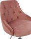 Krzesło biurowe Beliani Krzesło biurowe regulowane welurowe różowe PARRISH 5