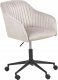Krzesło biurowe Beliani Krzesło biurowe regulowane welurowe beżowoszare VENICE 1