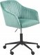 Krzesło biurowe Beliani Krzesło biurowe regulowane welurowe zielone VENICE 1