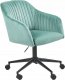 Krzesło biurowe Beliani Krzesło biurowe regulowane welurowe zielone VENICE 11