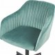 Krzesło biurowe Beliani Krzesło biurowe regulowane welurowe zielone VENICE 3