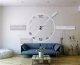 Zegar ścienny DIY 70 -130 CM 3D Przykelajny B8 Srebrny 4