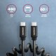 Kabel USB Axagon USB-C - USB-C 1.1 m Czarny (BUCM-CM20TB) 2
