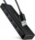 HUB USB Axagon HUE-C1A 4-portowy hub USB 5Gbps Travel, USB-C power IN, kabel Type-A 19cm, USB-C dodatkowe zasilanie 1