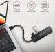HUB USB Axagon HUE-C1A 4-portowy hub USB 5Gbps Travel, USB-C power IN, kabel Type-A 19cm, USB-C dodatkowe zasilanie 3