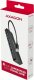 HUB USB Axagon HUE-C1A 4-portowy hub USB 5Gbps Travel, USB-C power IN, kabel Type-A 19cm, USB-C dodatkowe zasilanie 7