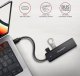 HUB USB Axagon HUE-C1C 4-portowy hub USB 5Gbps Travel, USB-C power IN, kabel Type-C 19cm, USB-C dodatkowe zasilanie 3